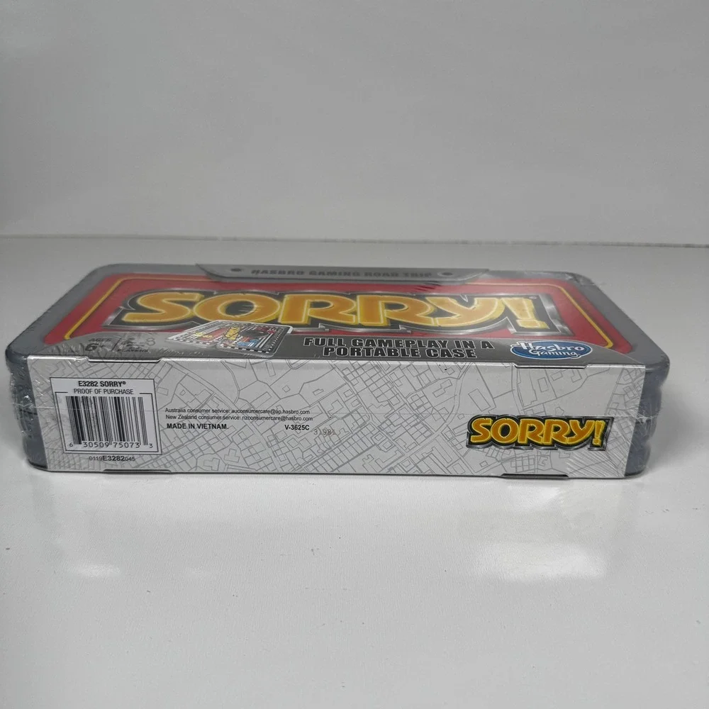 Hasbro Board Game Sorry! Classic Road Trip Portable Travel Edition Case 2017 NEW